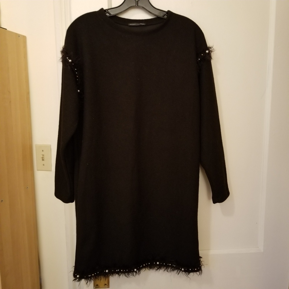 Zara black Chanel-like dress medium
